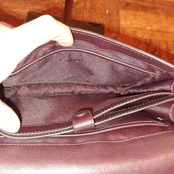 Coach Mini Swagger 2015 35995 Metallic Berry Leather Crossbody $350 Retail EUC - Picture 16 of 16